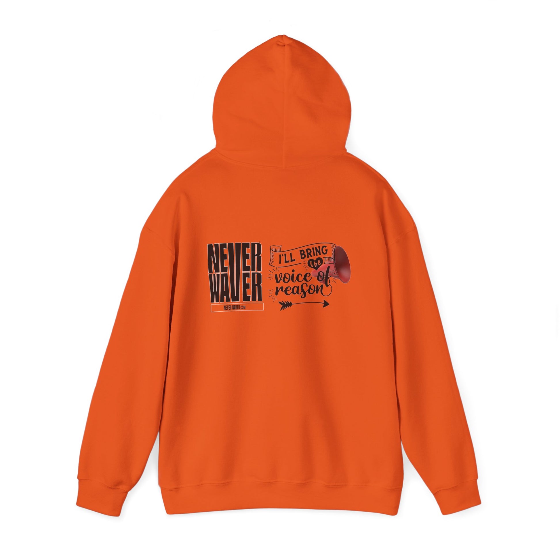 Unisex Heavy Blend™ Hooded Sweatshirt - "Never Waver I'll Bring The  Voice of Reason" Inspirational Hoodie - Never Waver