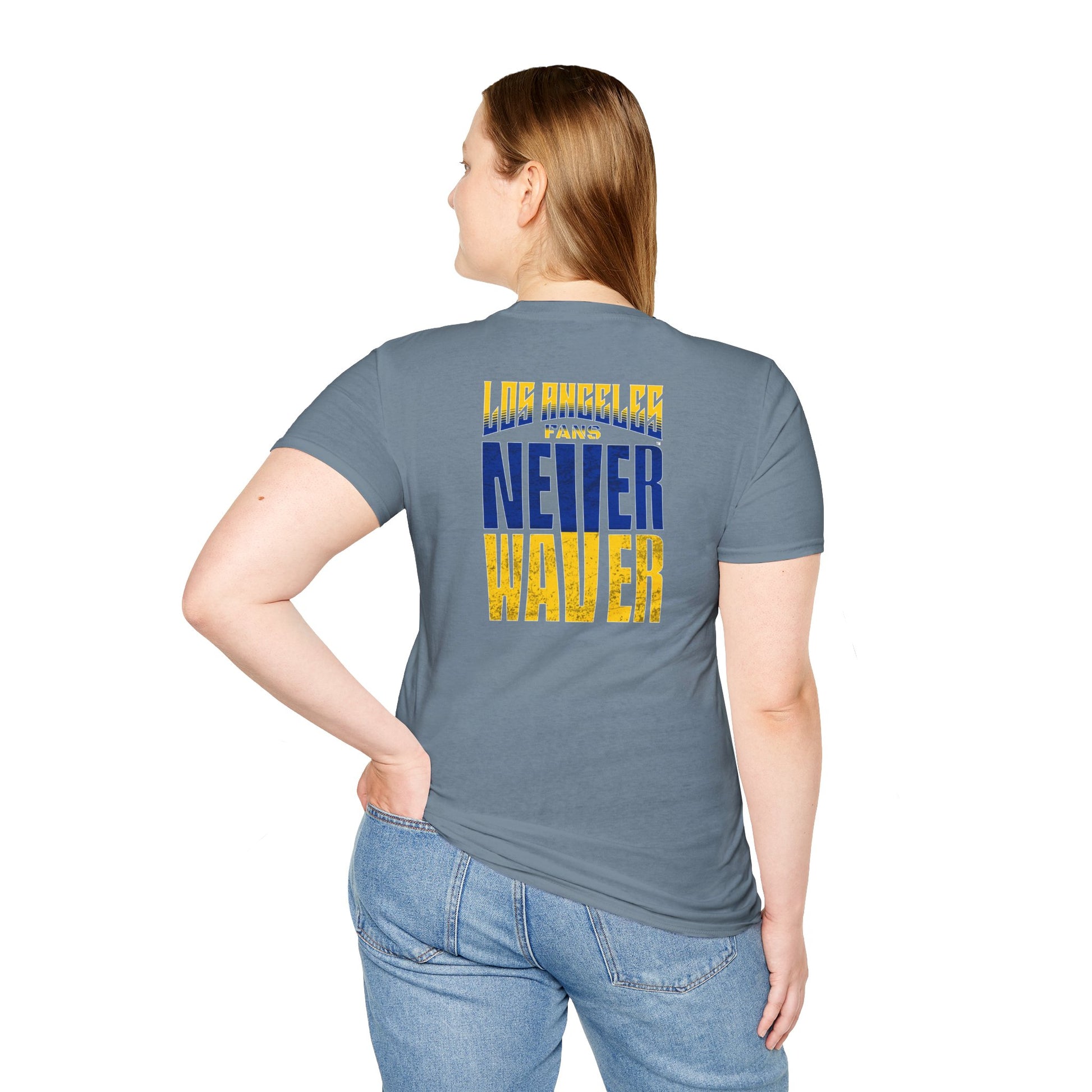 Los Angeles Fans Never Waver Unisex Softstyle T-Shirt - Never Waver