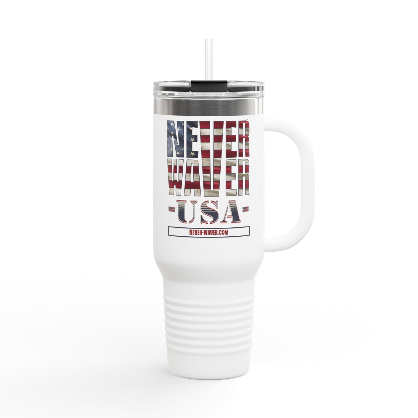 Never   Waver USA Insulated Travel Mug, 40oz - Never Waver