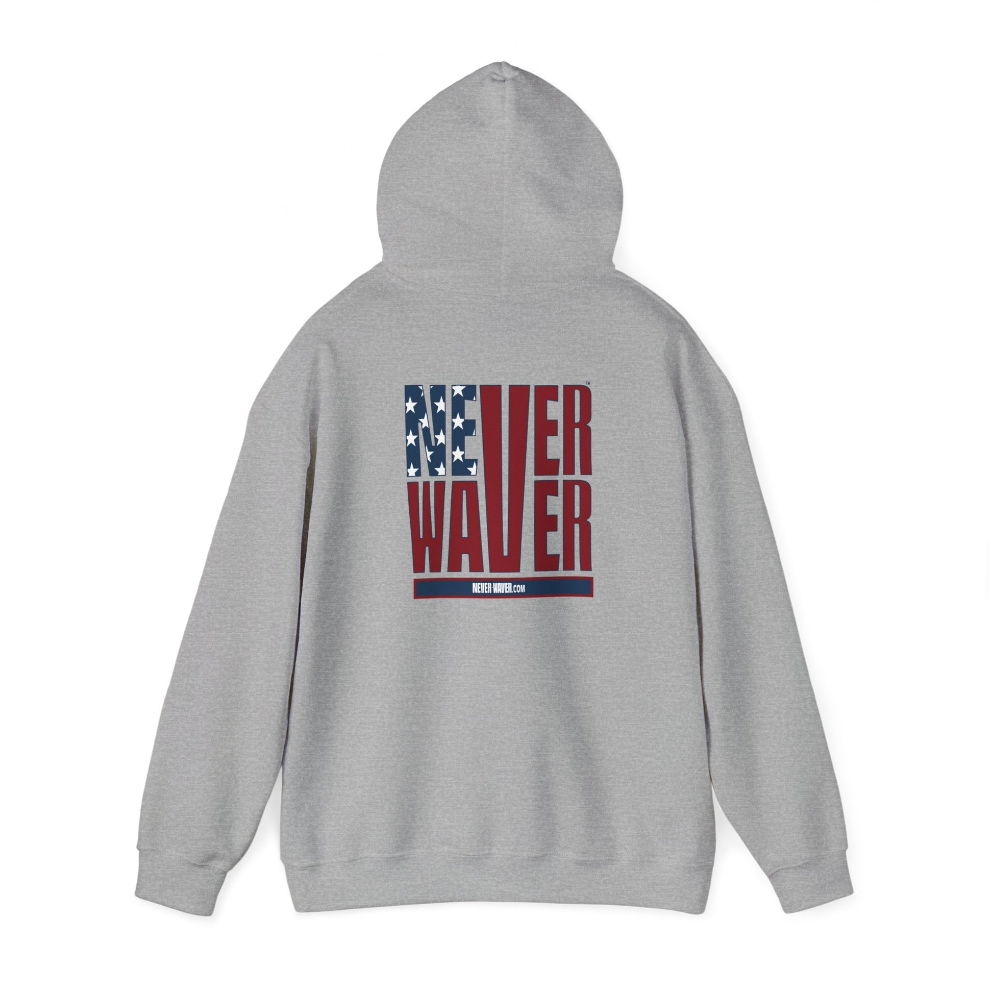 Patriotic Unisex Heavy Blend Hoodie - Never Waver Design - Never Waver