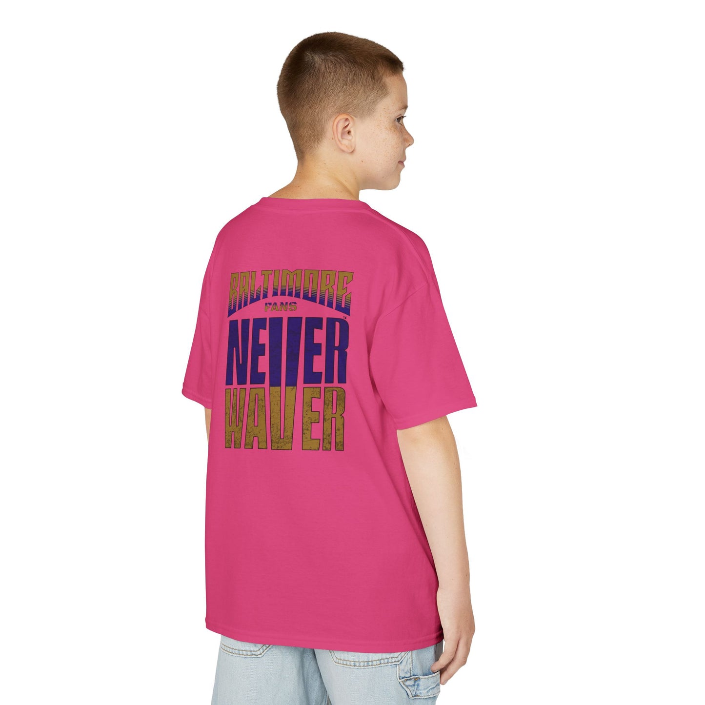 Baltimore Fans Never Waver Kids Heavy Cotton™ Tee - Never Waver