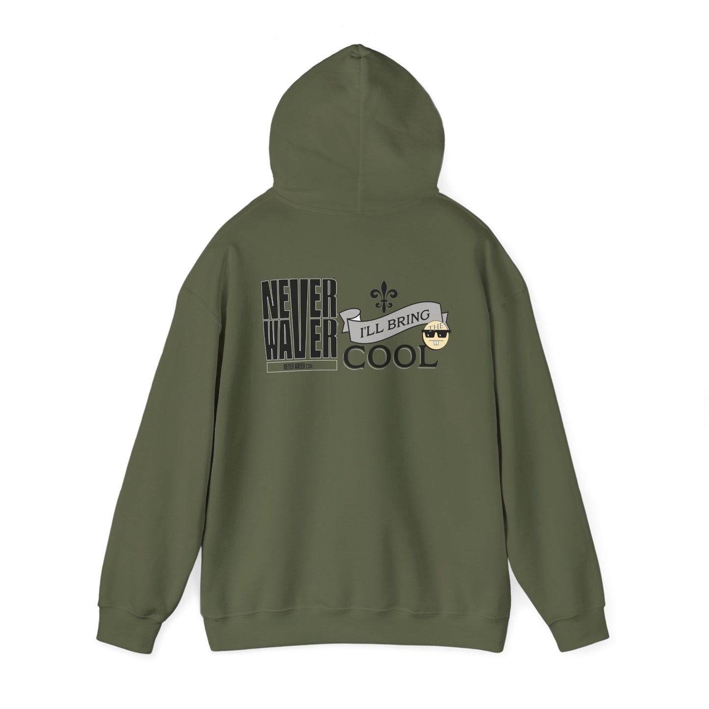 Unisex Heavy Blend™ Hooded Sweatshirt - "Never Waver I'll Bring The Cool" Inspirational Hoodie - Never Waver