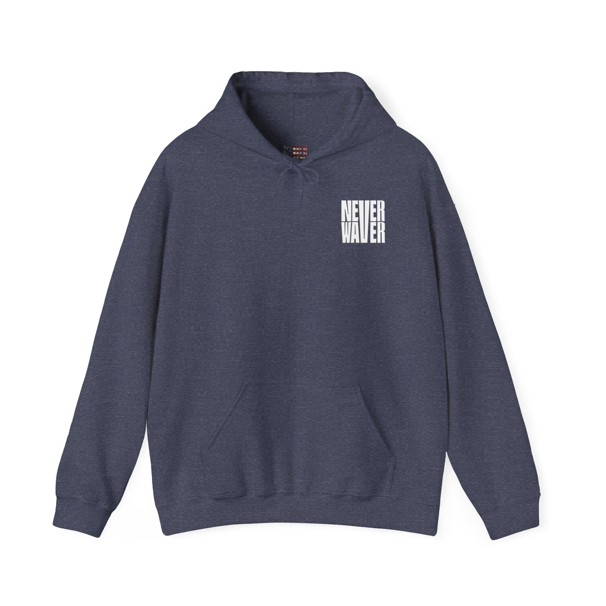 Never Waver” Jesus a bold, eye-catching design that reflects a steadfast faith and confidence in Christ. Hoodie - Unisex Heavy Blend™ Sweatshirt - Never Waver