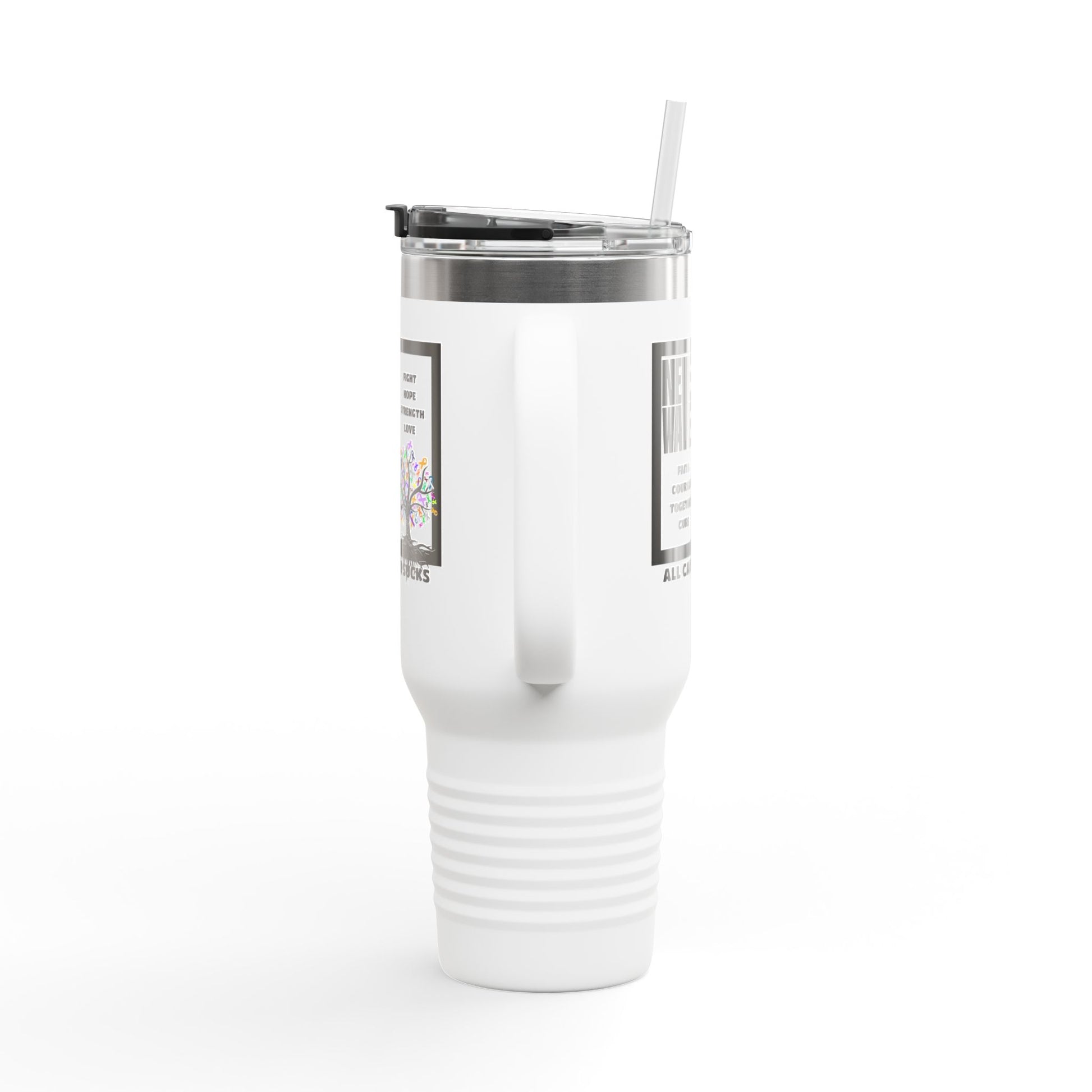 Insulated Travel Mug - Never Waver Tree of Cancer Ribbons, 40oz - Never Waver
