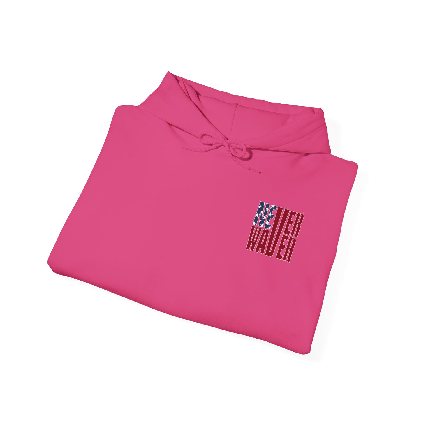 Unisex Heavy Blend™ Hoodie - 'New York Fans Never Waver' American Flag Design - Never Waver