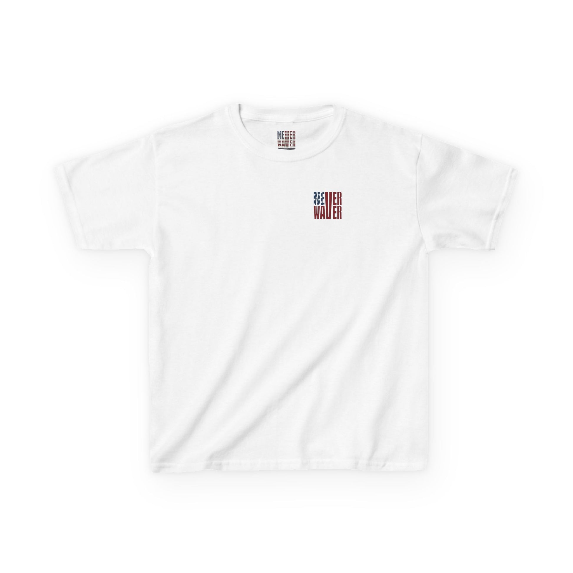 Never Waver Trump Fist Pump W Jesus Protection Kids Heavy Cotton™ Tee - Never Waver
