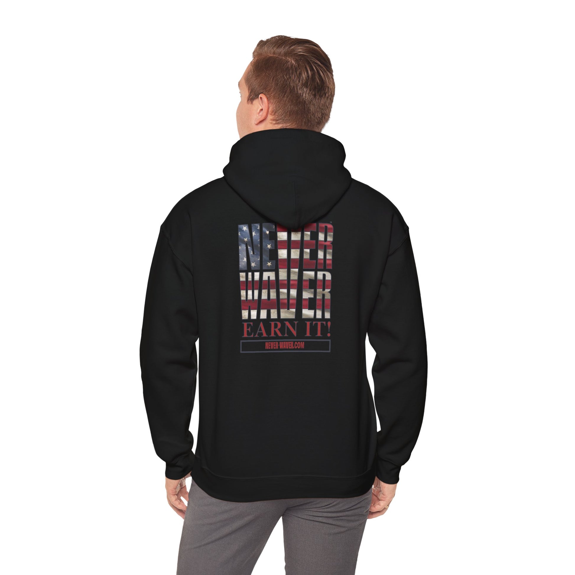 Never Waver Earn It Hooded Sweatshirt - Unisex Heavy Blend™ - Never Waver