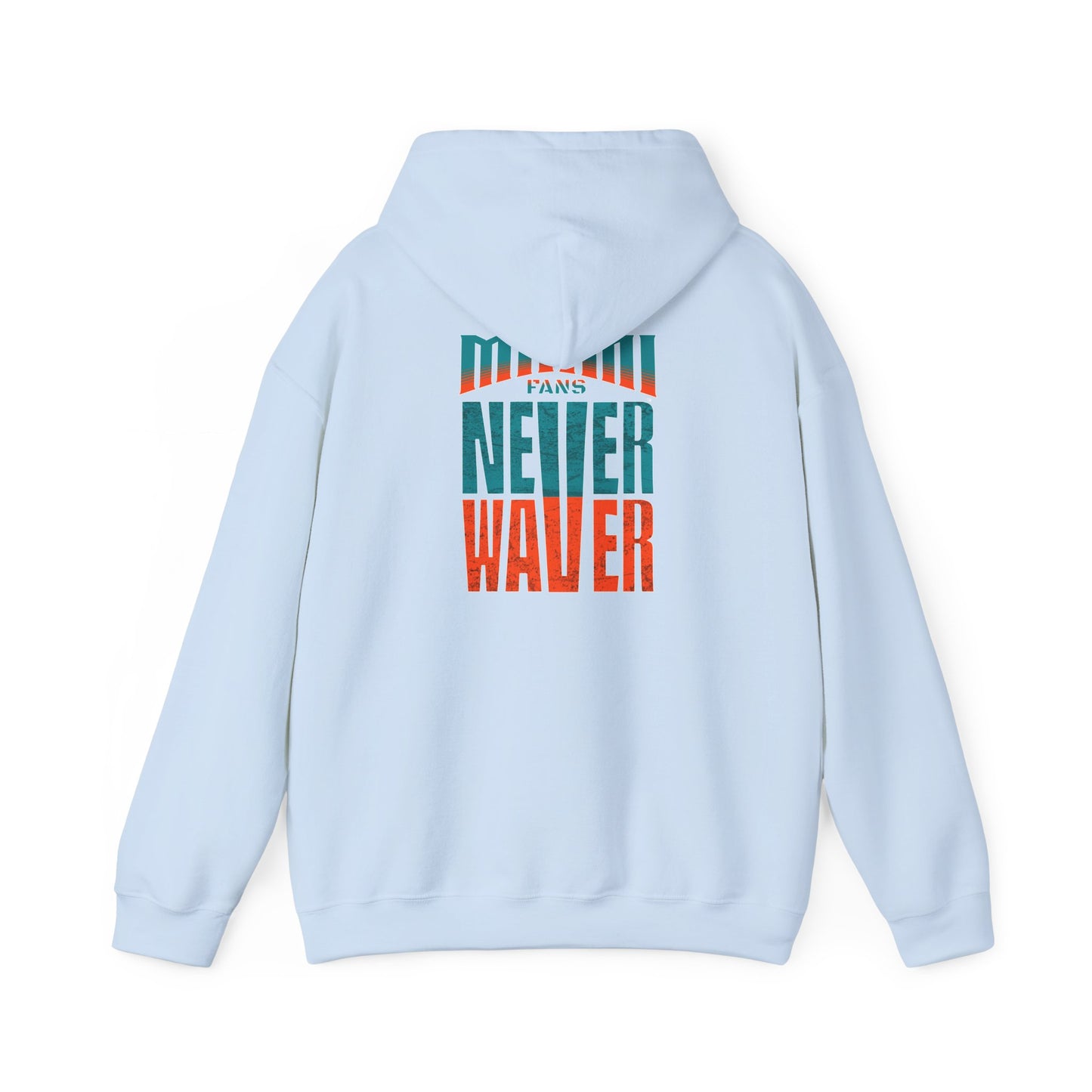 Unisex Heavy Blend™ Hooded Sweatshirt - "Miami Fans Never Waver" Inspirational Hoodie - Never Waver