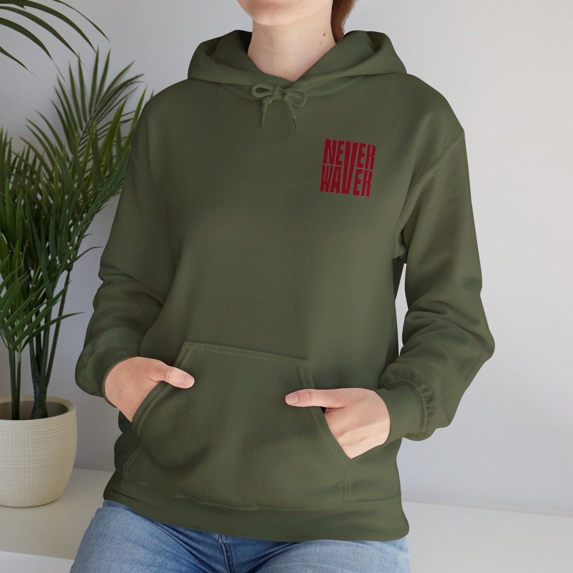 Unisex Heavy Blend™ Hoodie - 'Never Waver Just A Mom Trying Not to Raise A&&holes' - Never Waver
