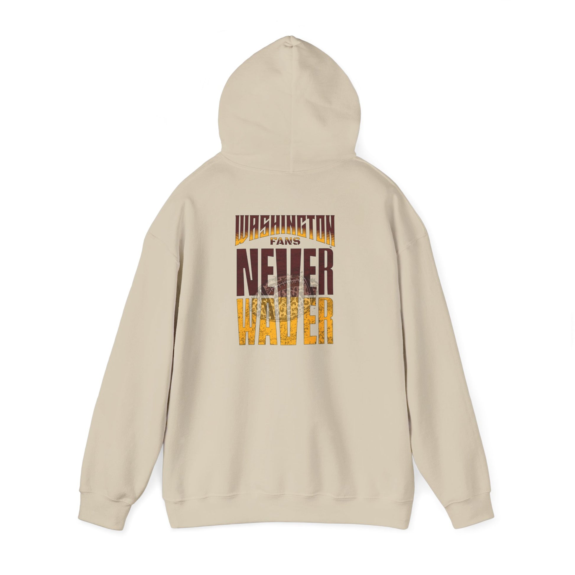 Unisex Heavy Blend™ Hooded Sweatshirt - Washington Fans Never Waver W Leopard Football- Perfect for Sports Fans - Never Waver