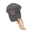 Unisex Distressed Cap - 'NEVER WAVER' Inspirational Hat for Everyday Wear Multi Color Leopard
