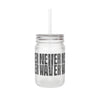Never Waver” Jesus a bold, eye-catching design that reflects a steadfast faith and confidence in Christ. Mason Jar Cup - Perfect for Faith goers! - Never Waver