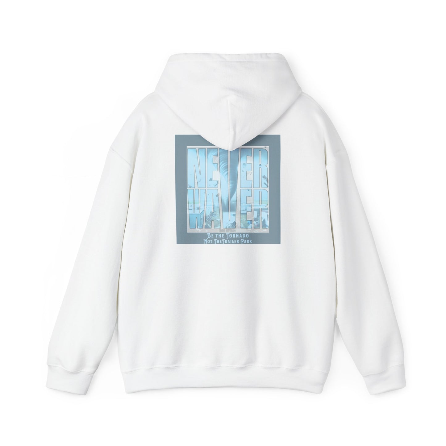 Cozy Unisex Hooded Sweatshirt - "Never Waver" Motivational Design - Never Waver