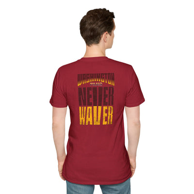 Washington Fans Never Waver Unisex Softstyle T-Shirt - Never Waver