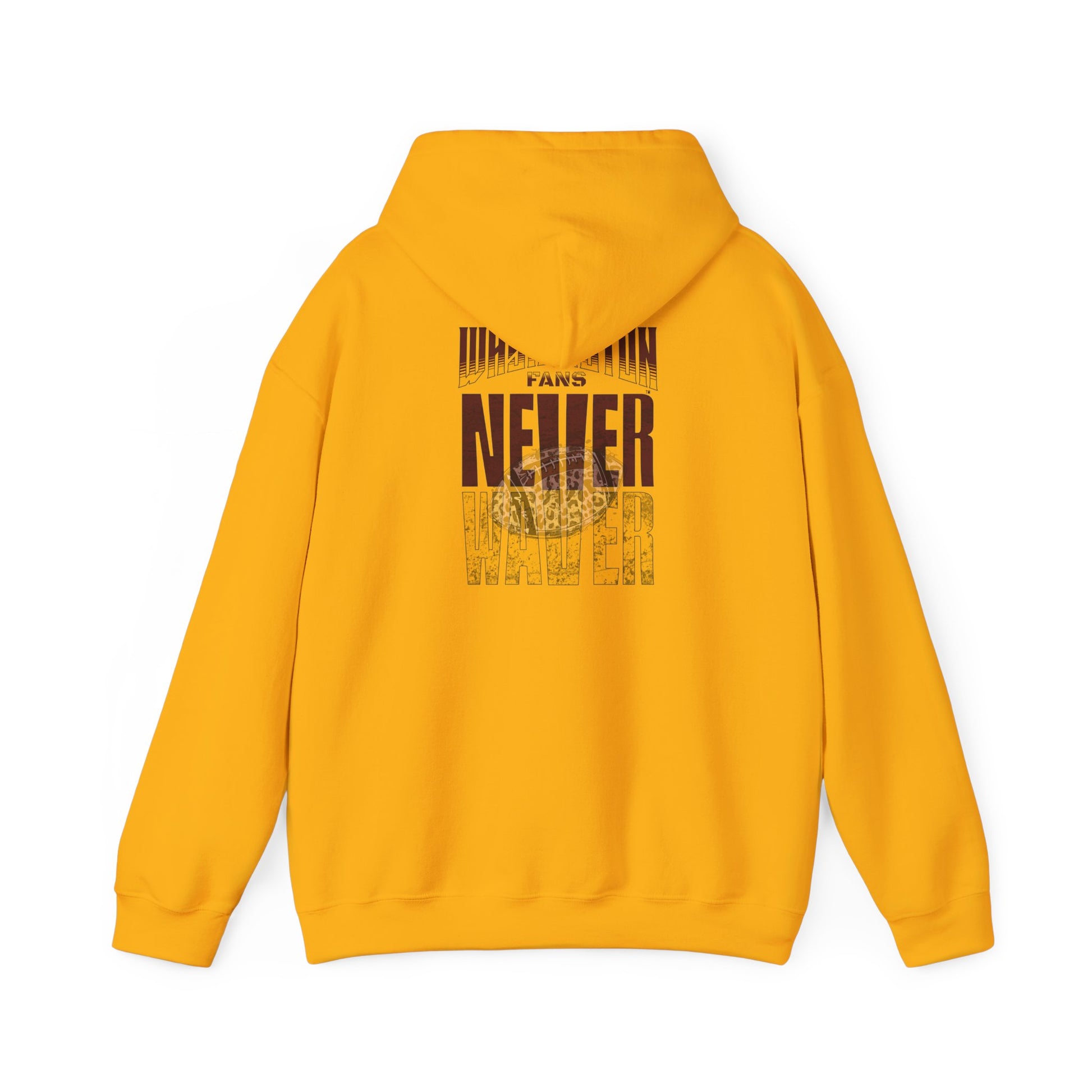 Unisex Heavy Blend™ Hooded Sweatshirt - Washington Fans Never Waver W Leopard Football- Perfect for Sports Fans - Never Waver