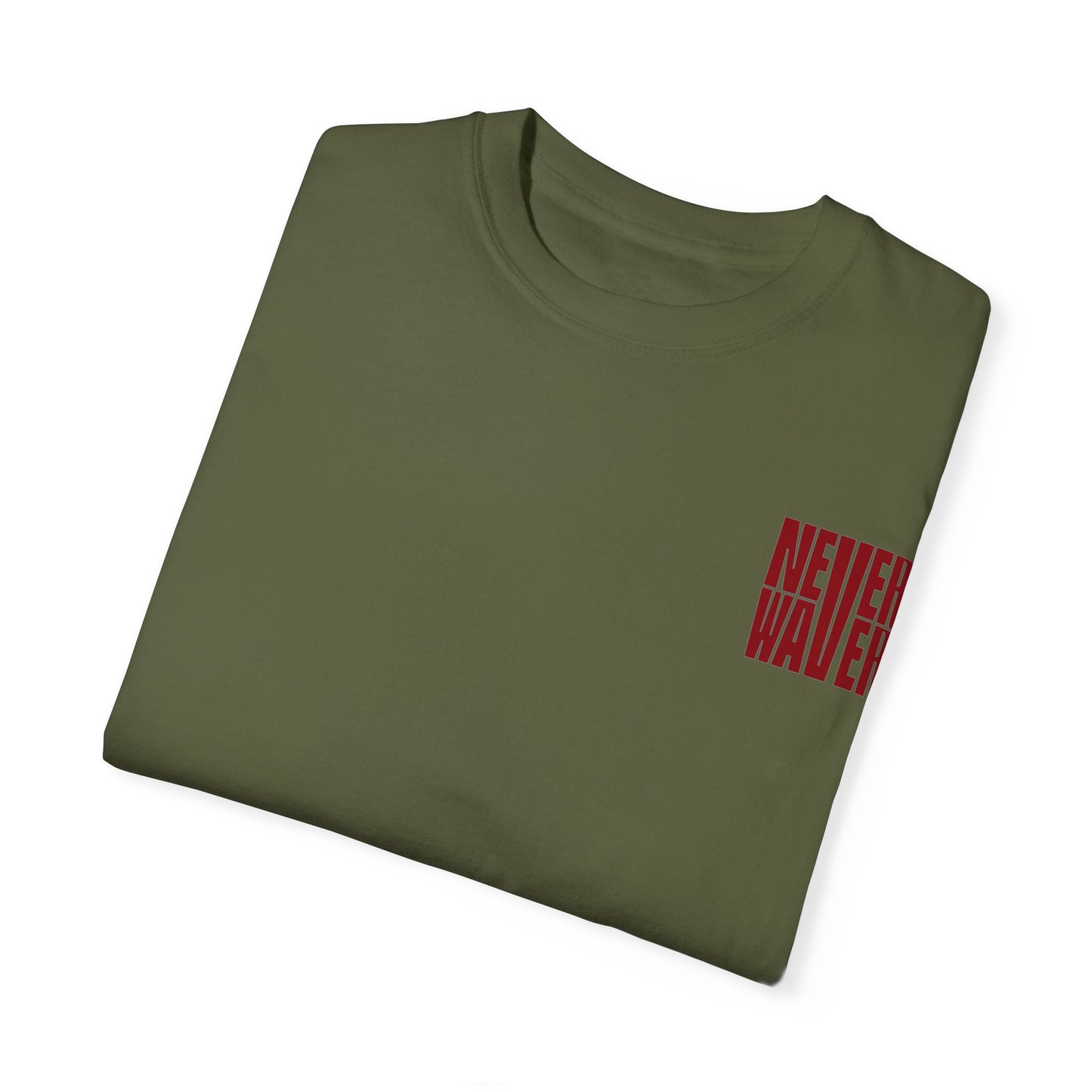 Unisex Garment-Dyed T-Shirt - 'Never Waver Just A Mom Trying Not to Raise A&&holes' Design - Never Waver