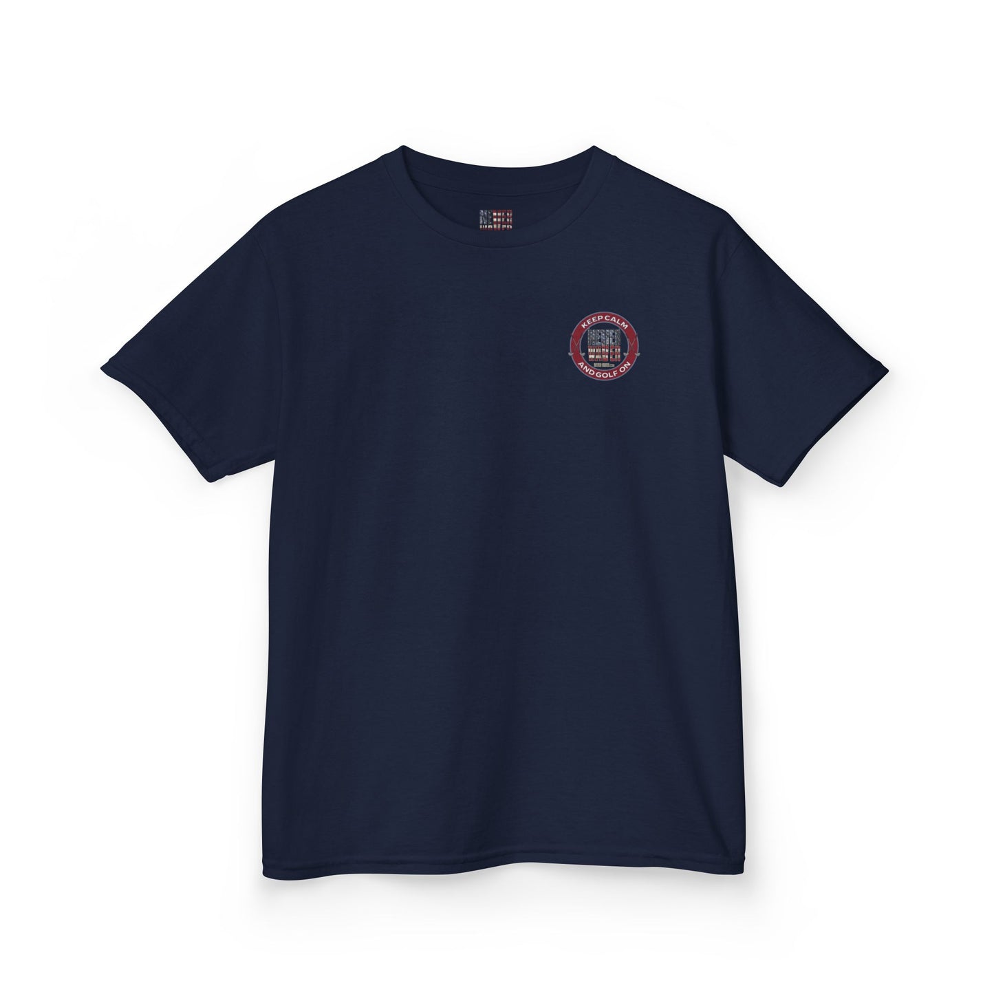 Kids Golf Tee - Keep Calm Never Waver and Golf On - Never Waver