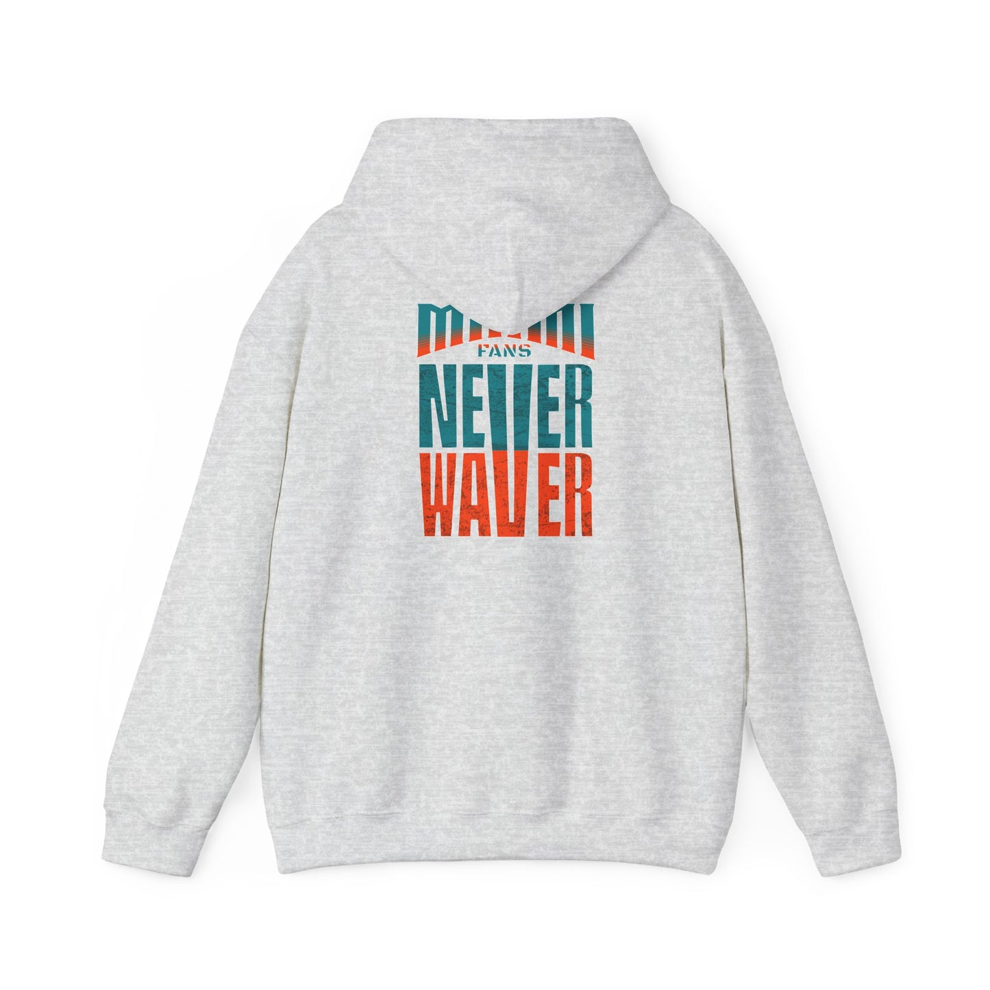Unisex Heavy Blend™ Hooded Sweatshirt - "Miami Fans Never Waver" Inspirational Hoodie - Never Waver