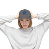 Unisex Distressed Cap - ‘NEVER WAVER’ Motivational Hat for Everyday Inspiration