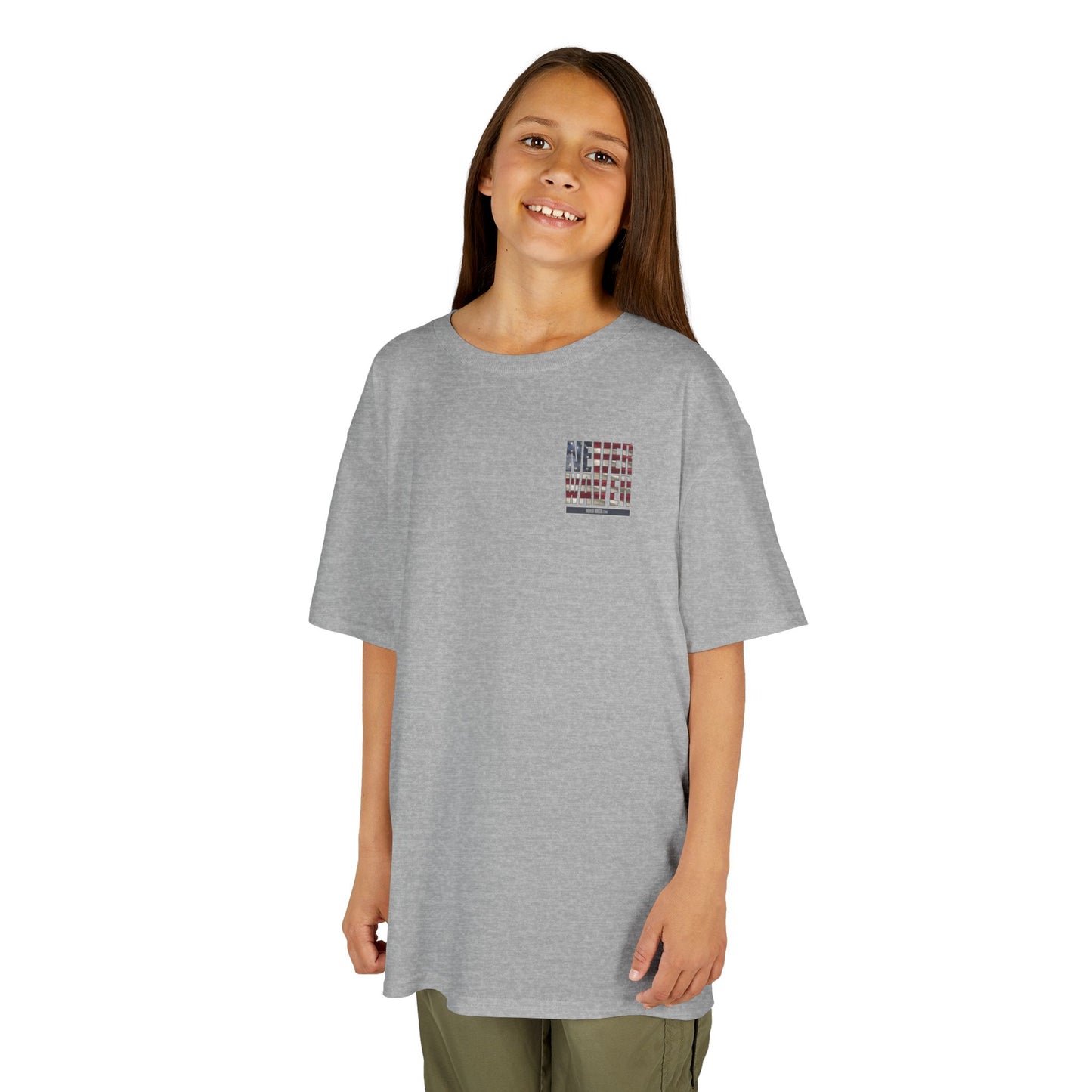 America Never Waver Kids Heavy Cotton™ Tee - Never Waver