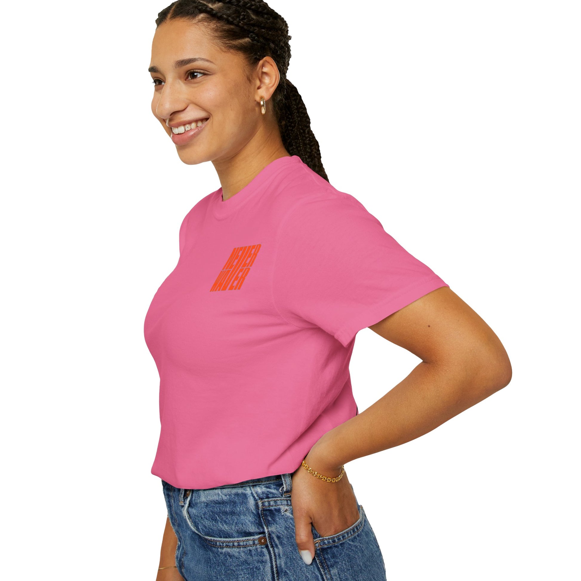 Unisex Garment-Dyed T-Shirt - 'Never Waver Oh Honey I am that Mom' Design - Never Waver