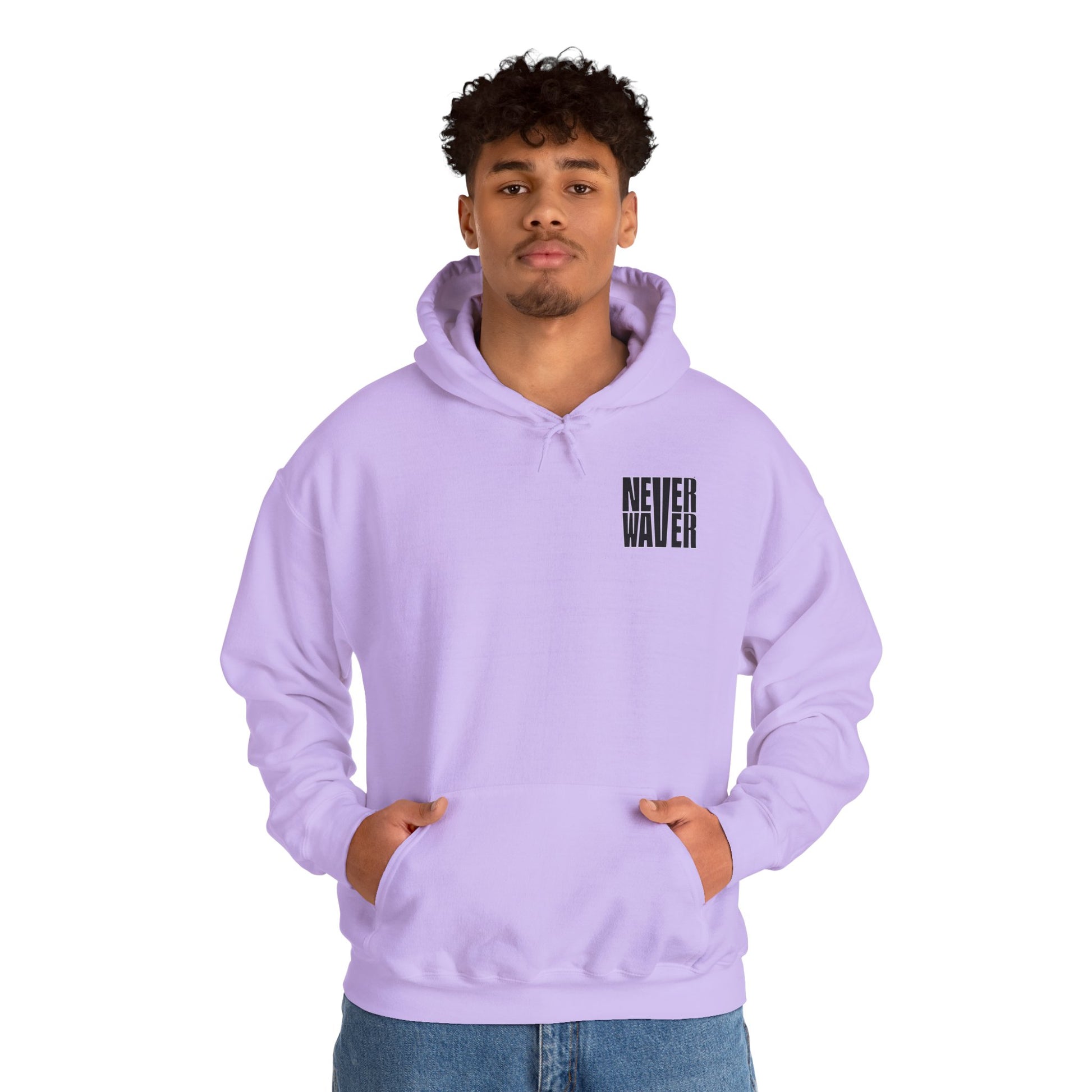 Cancer Awareness Hoodie - Never Waver - Fight, Hope, Strength, Love Tree of Ribbons - Never Waver