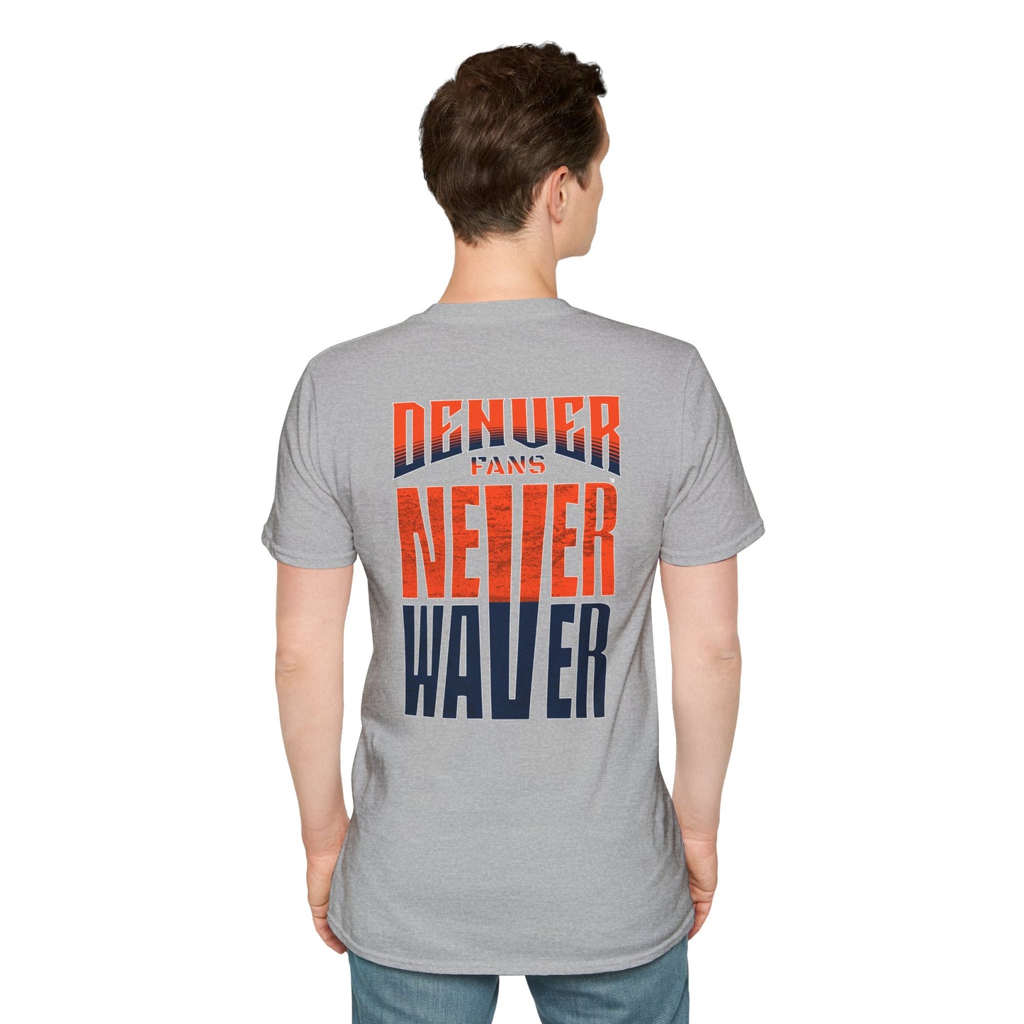 Denver Fans Never Waver Unisex Softstyle T-Shirt - Never Waver