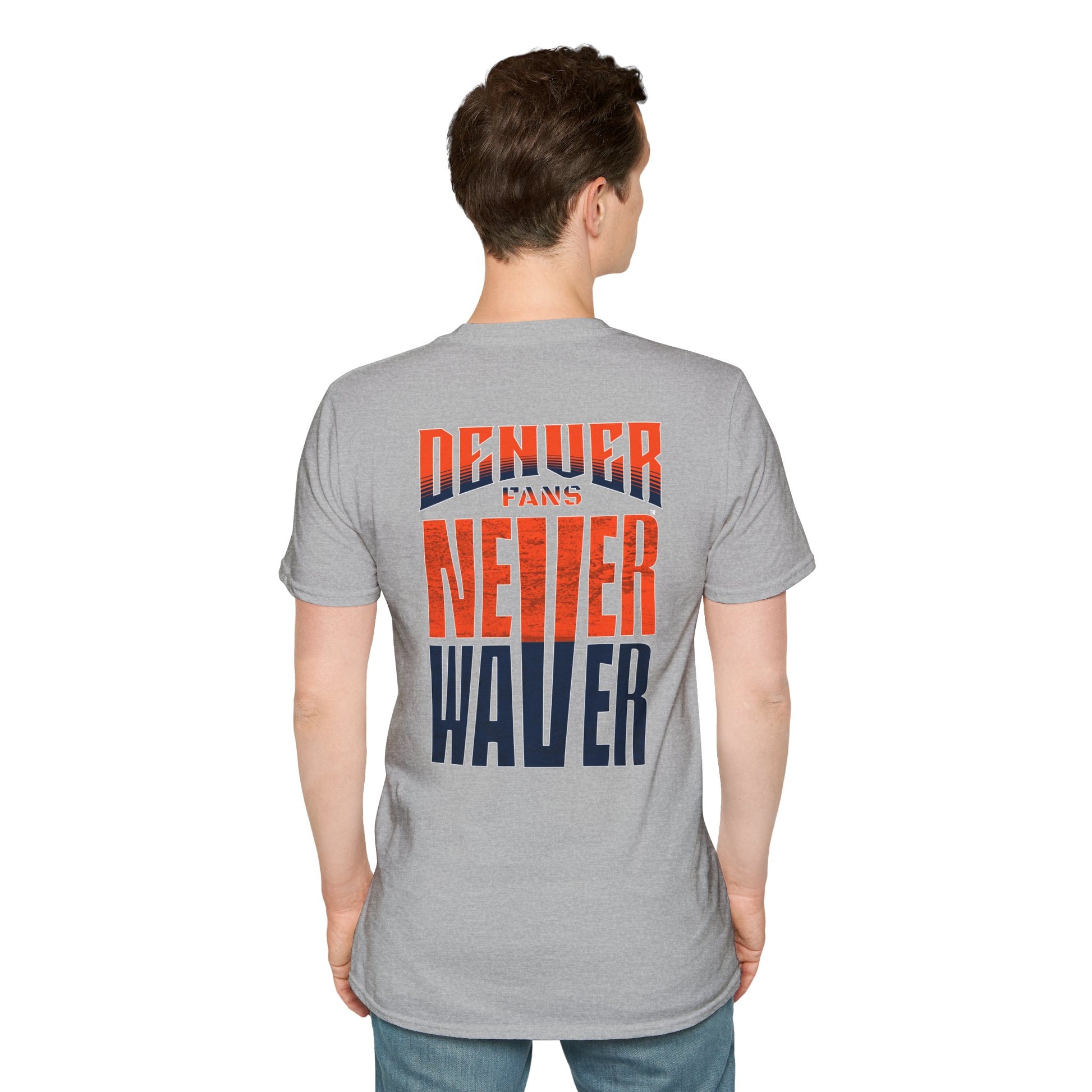 Denver Fans Never Waver Unisex Softstyle T-Shirt - Never Waver