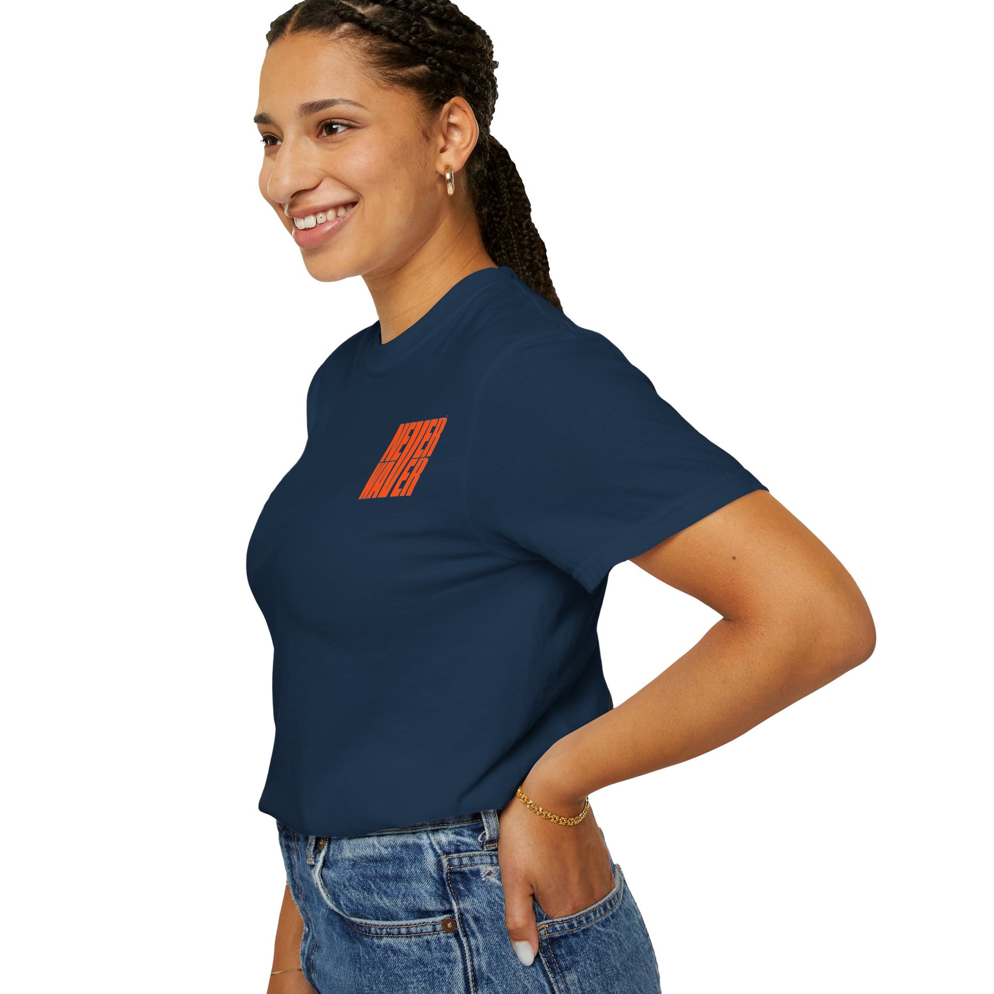 Unisex Garment-Dyed T-Shirt - 'Never Waver Oh Honey I am that Mom' Design - Never Waver