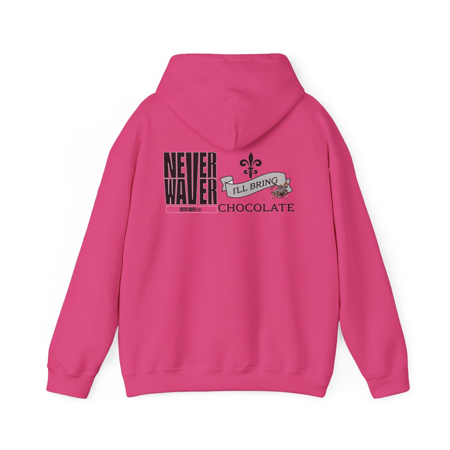 Unisex Heavy Blend™ Hooded Sweatshirt - "Never Waver I'll Bring The Chocolate" Inspirational Hoodie - Never Waver