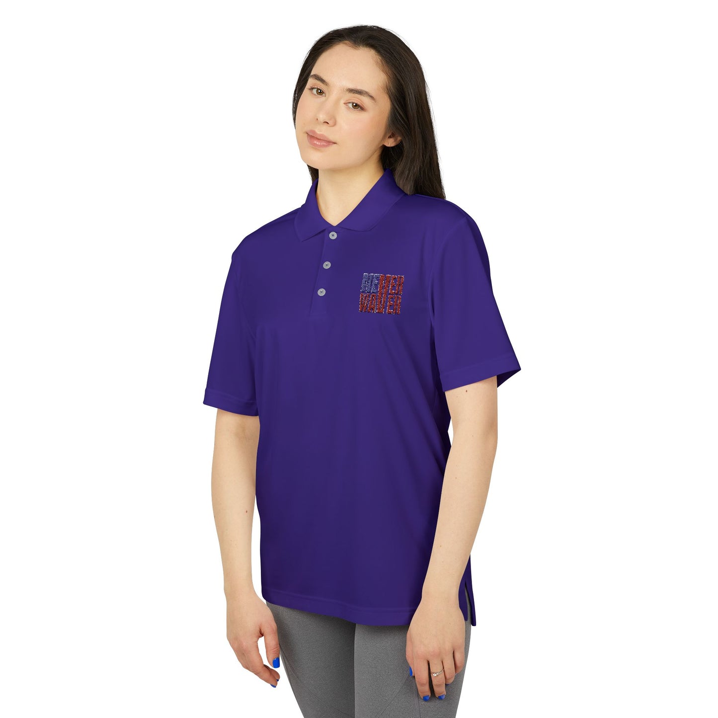 Never Waver Embroidered adidas Unisex Performance Polo - Never Waver
