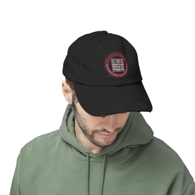 Distressed Cap - Never Waver Remember Who The  F@{k You Are -Statement Hat for Everyday Style