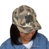 Never Waver Embroidered Cap - Structured White Baseball Hat for Motivation and Style