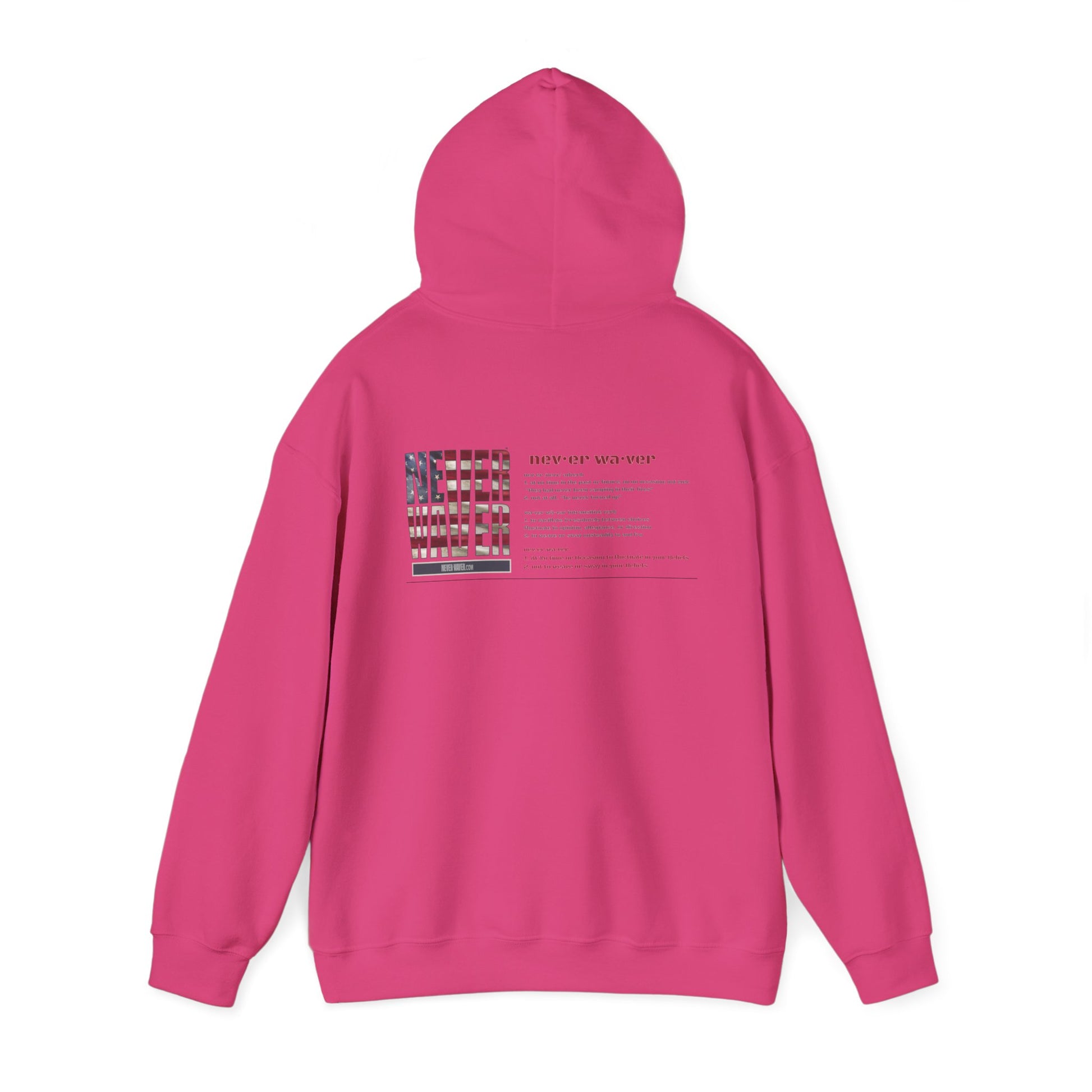 Inspirational Unisex Hoodie - 'Never Waver Definition ' Motivational Sweatshirt - Never Waver
