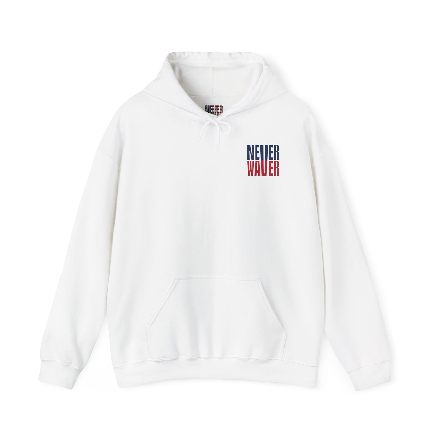 Unisex Heavy Blend™ Hooded Sweatshirt - New England Fans Never Waver w Leopard football - Never Waver