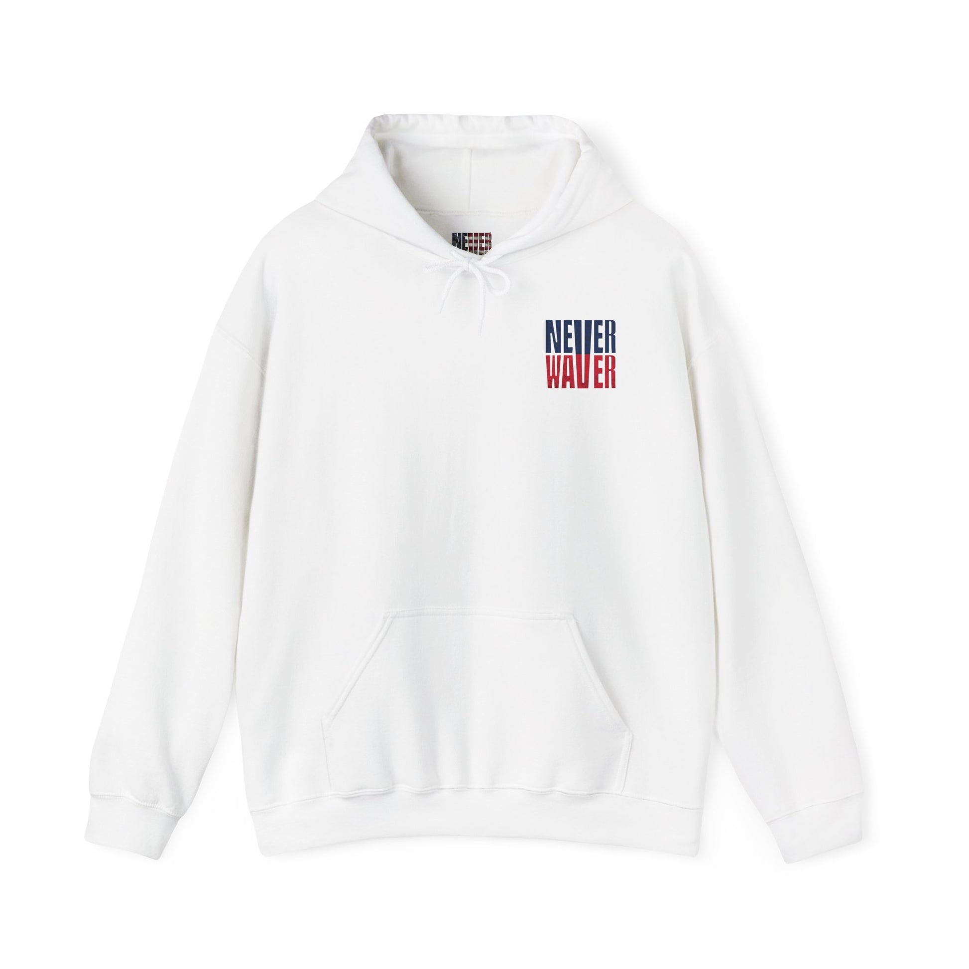 Unisex Heavy Blend™ Hooded Sweatshirt - New England Fans Never Waver w Leopard football - Never Waver