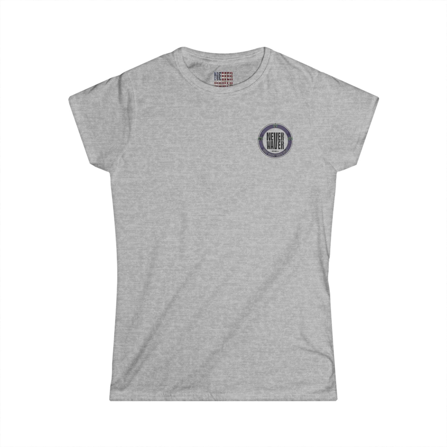 Never Waver Save Water Drink Wine Women's Soft Style Tee - - Never Waver