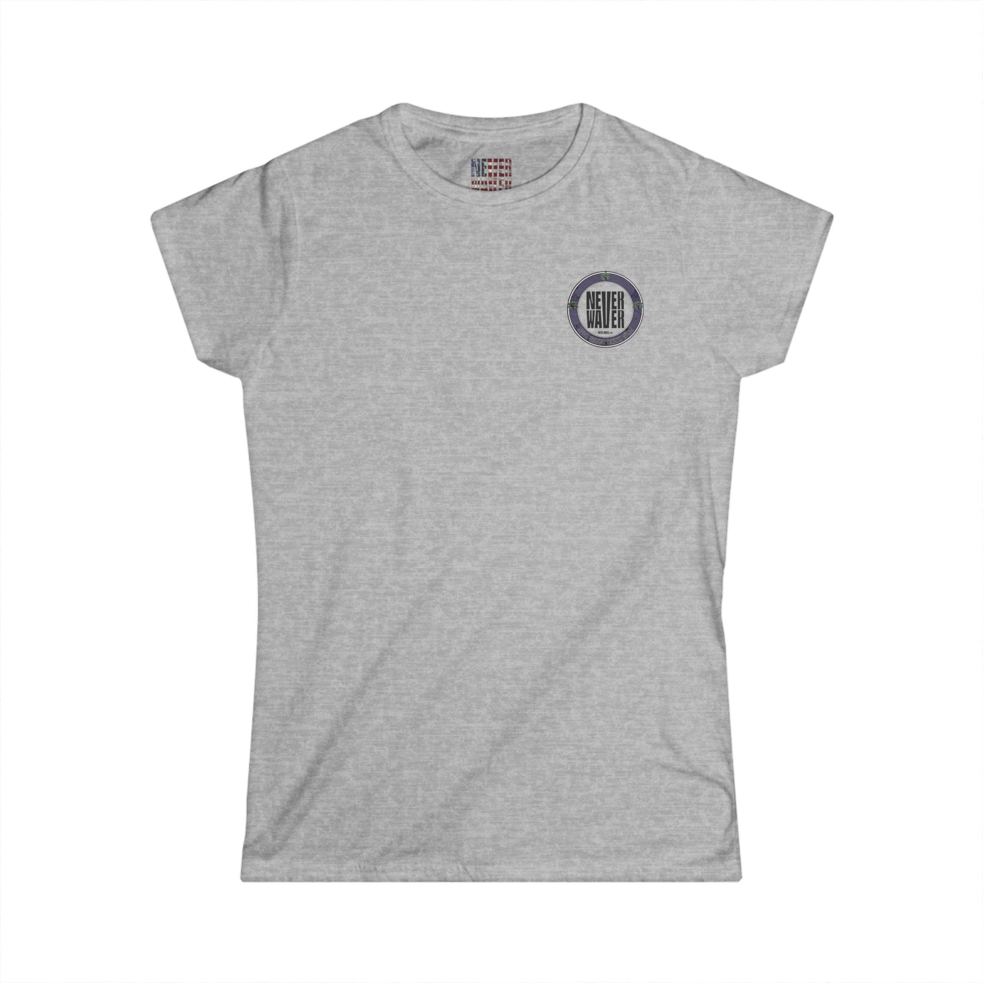 Never Waver Save Water Drink Wine Women's Soft Style Tee - - Never Waver
