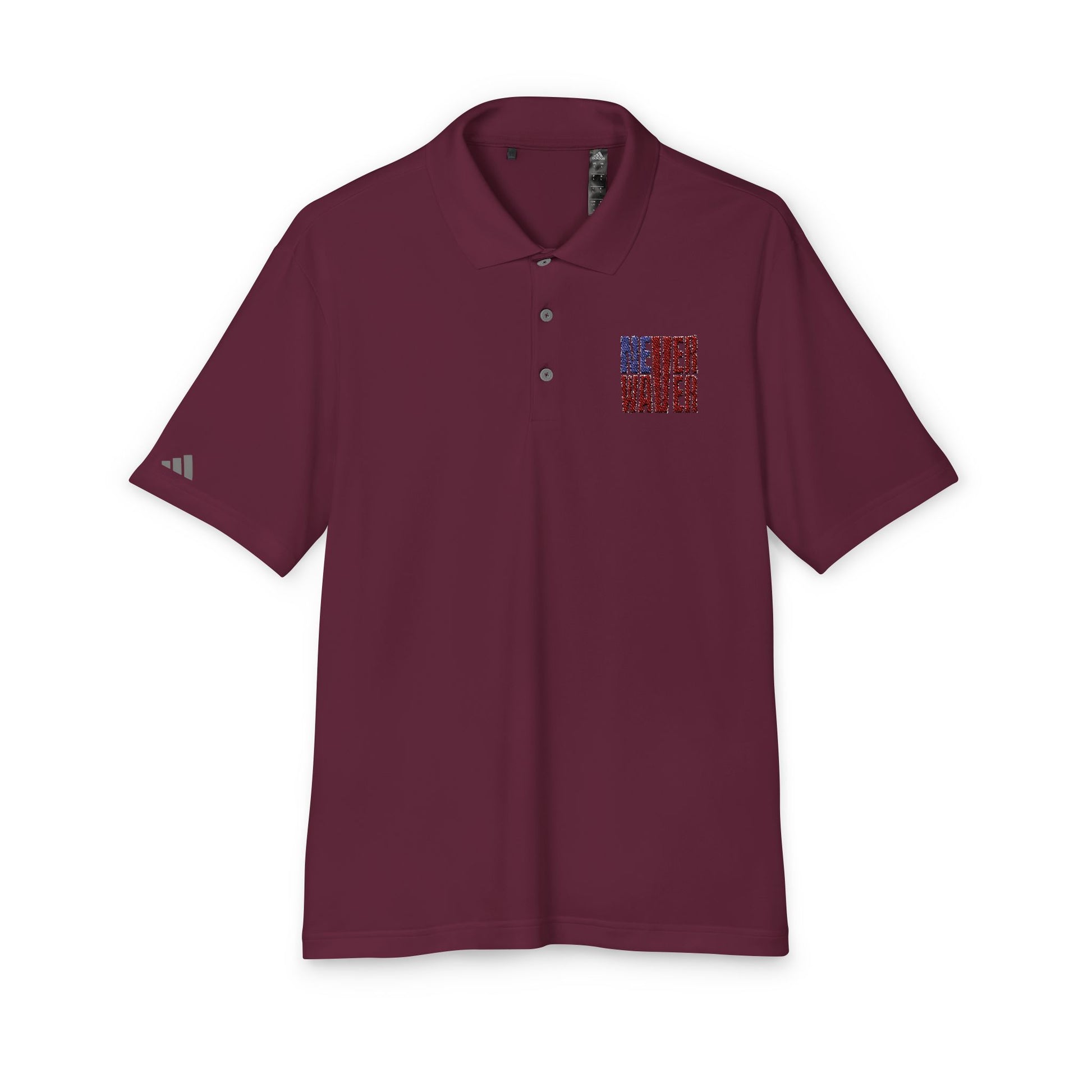Never Waver Embroidered adidas Unisex Performance Polo - Never Waver