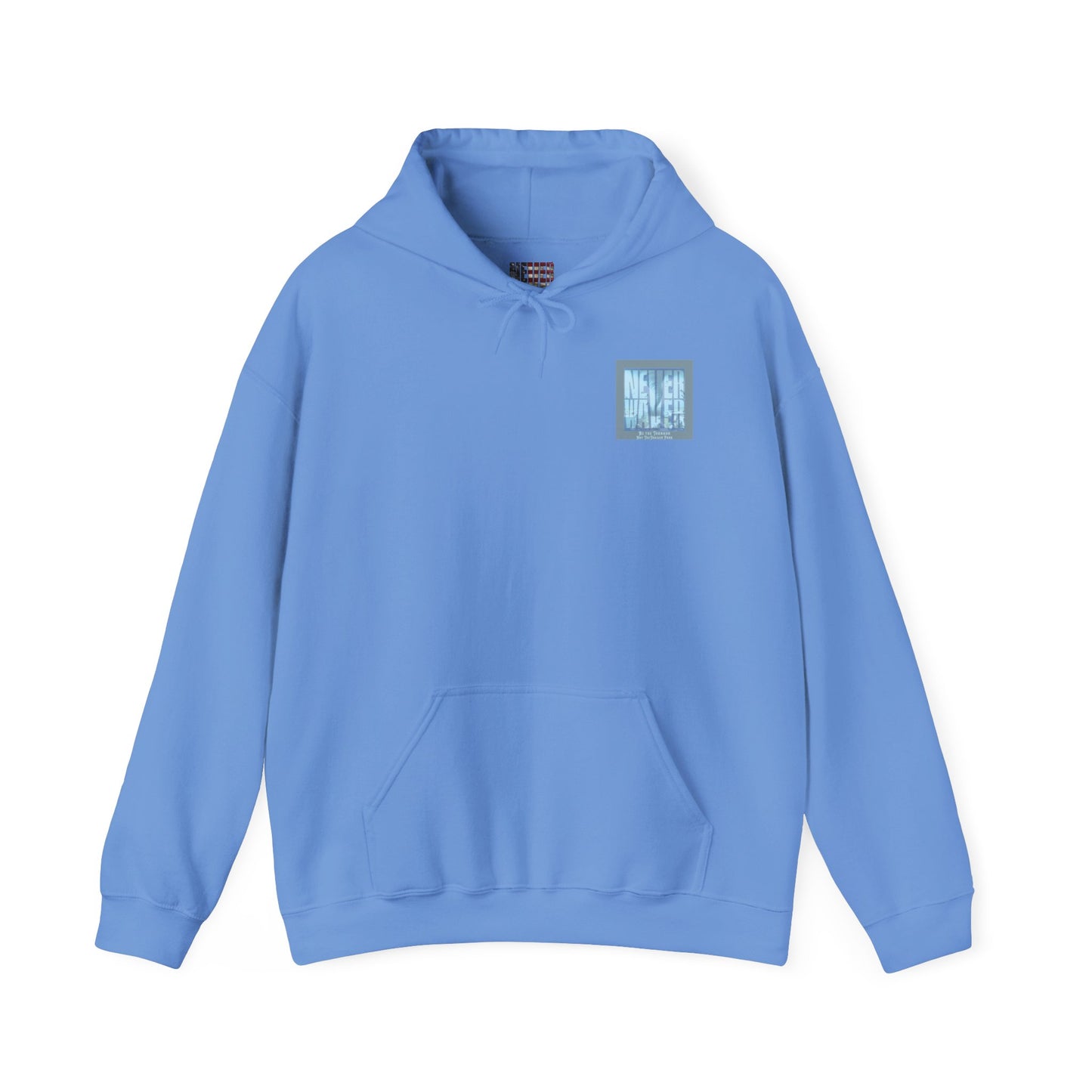 Cozy Unisex Hooded Sweatshirt - "Never Waver" Motivational Design - Never Waver