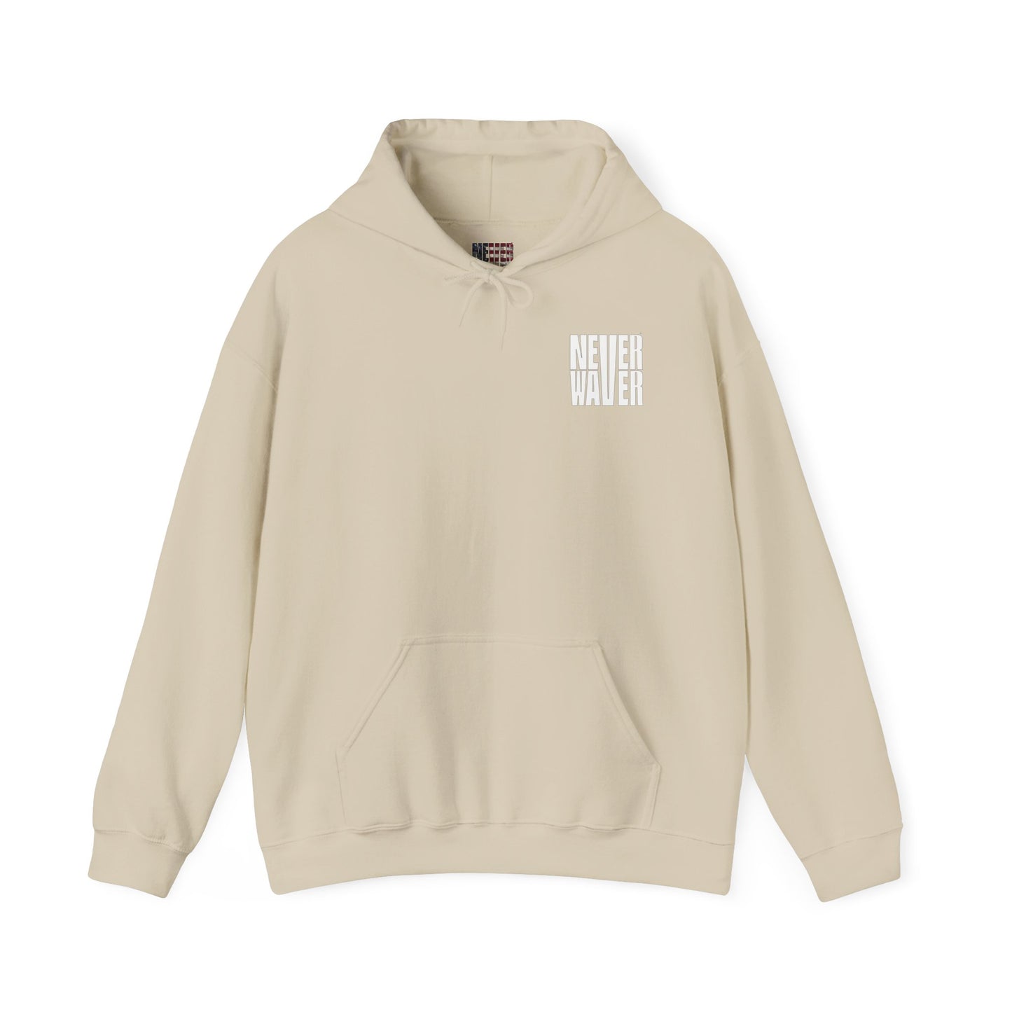 Never Waver” Jesus a bold, eye-catching design that reflects a steadfast faith and confidence in Christ. Hoodie - Unisex Heavy Blend™ Sweatshirt - Never Waver