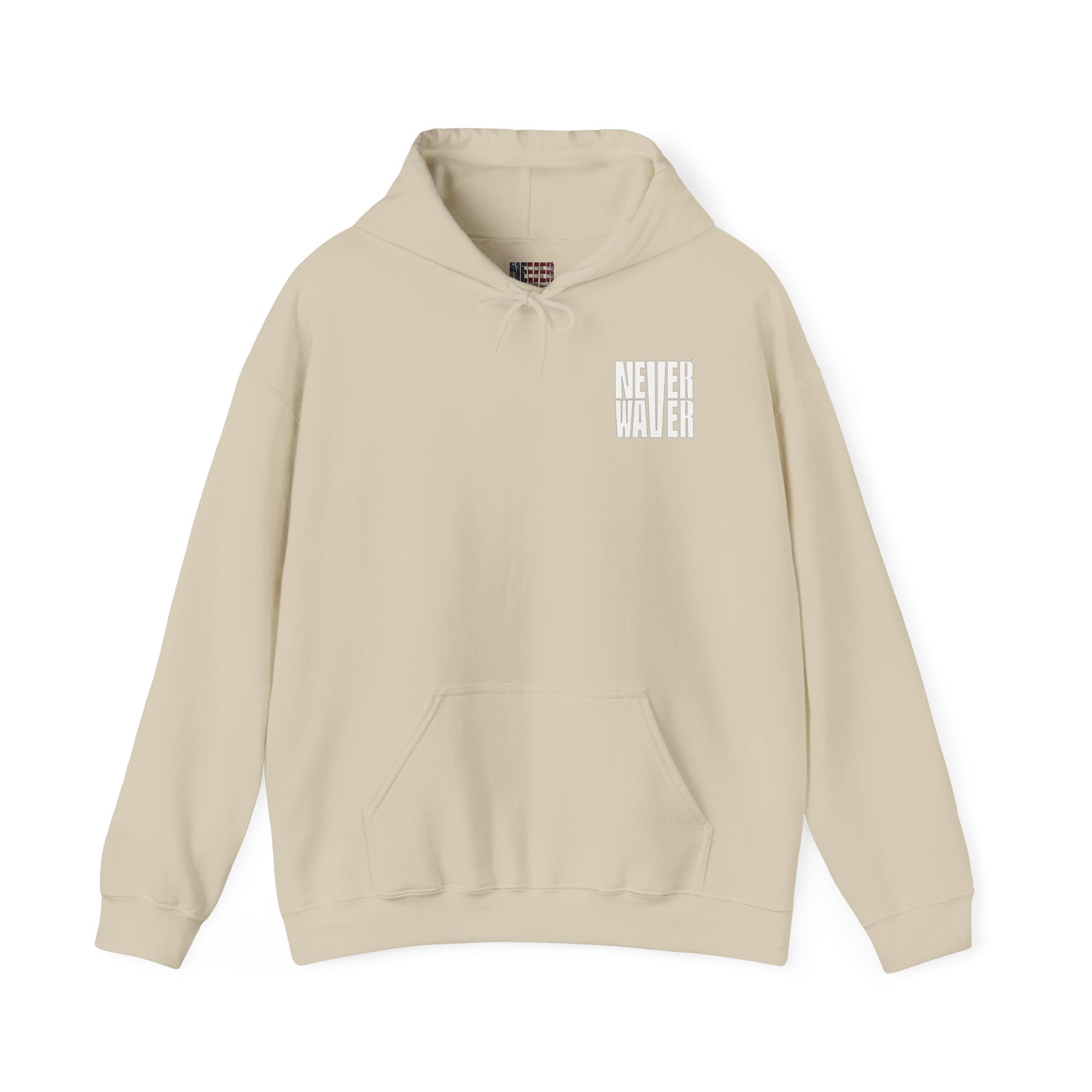 Never Waver” Jesus a bold, eye-catching design that reflects a steadfast faith and confidence in Christ. Hoodie - Unisex Heavy Blend™ Sweatshirt - Never Waver