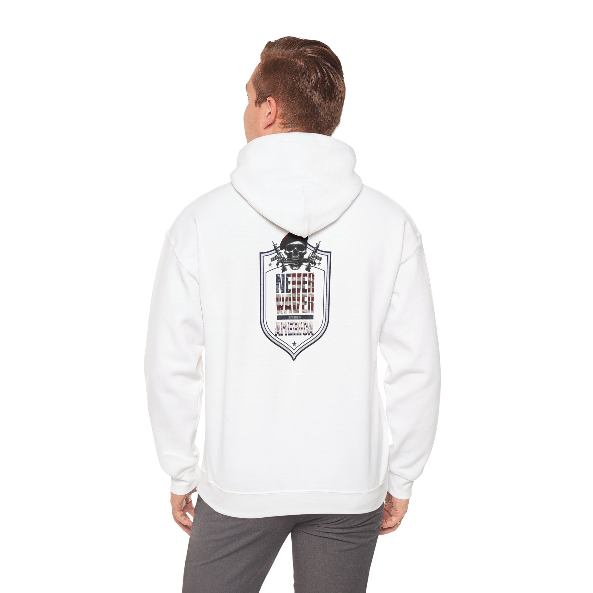 Never Waver Unisex Hooded Sweatshirt - Cozy Casual Wear for Everyday Comfort - Never Waver
