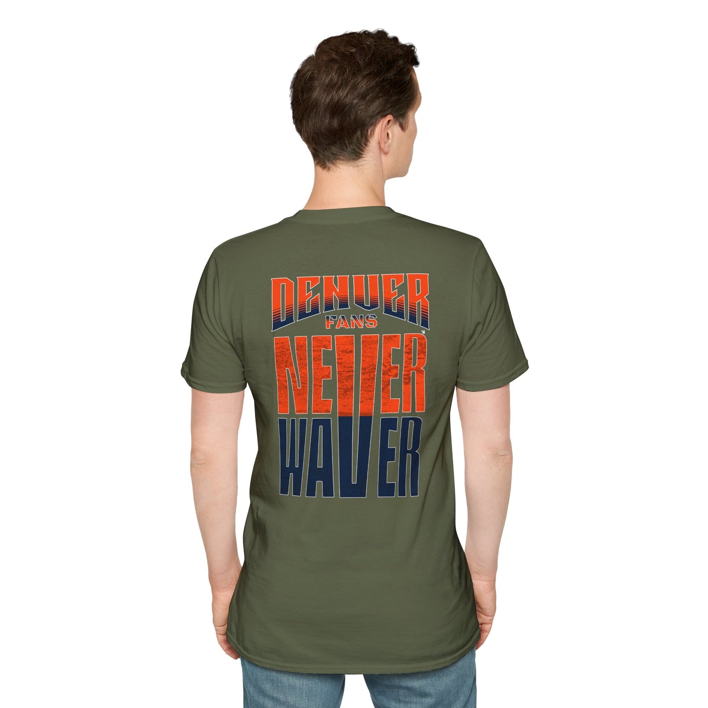Denver Fans Never Waver Unisex Softstyle T-Shirt - Never Waver