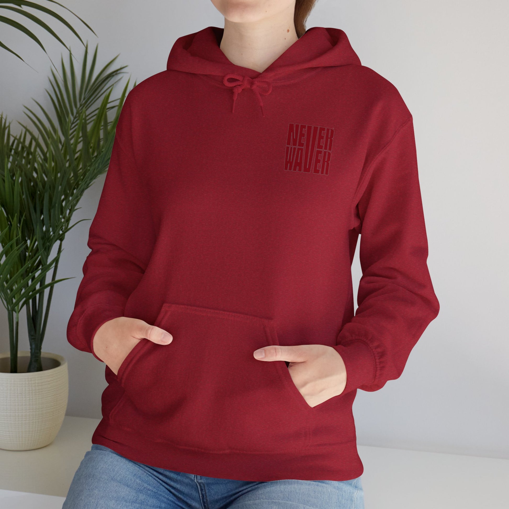 Unisex Heavy Blend™ Hoodie - 'Never Waver Just A Mom Trying Not to Raise A&&holes' - Never Waver