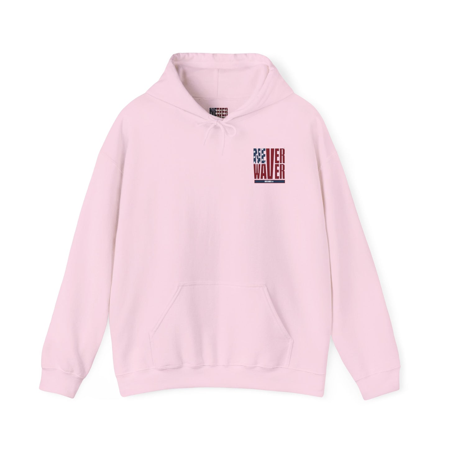 Patriotic Unisex Heavy Blend™ Hoodie - 'Never Waver Like This Mom' - Never Waver