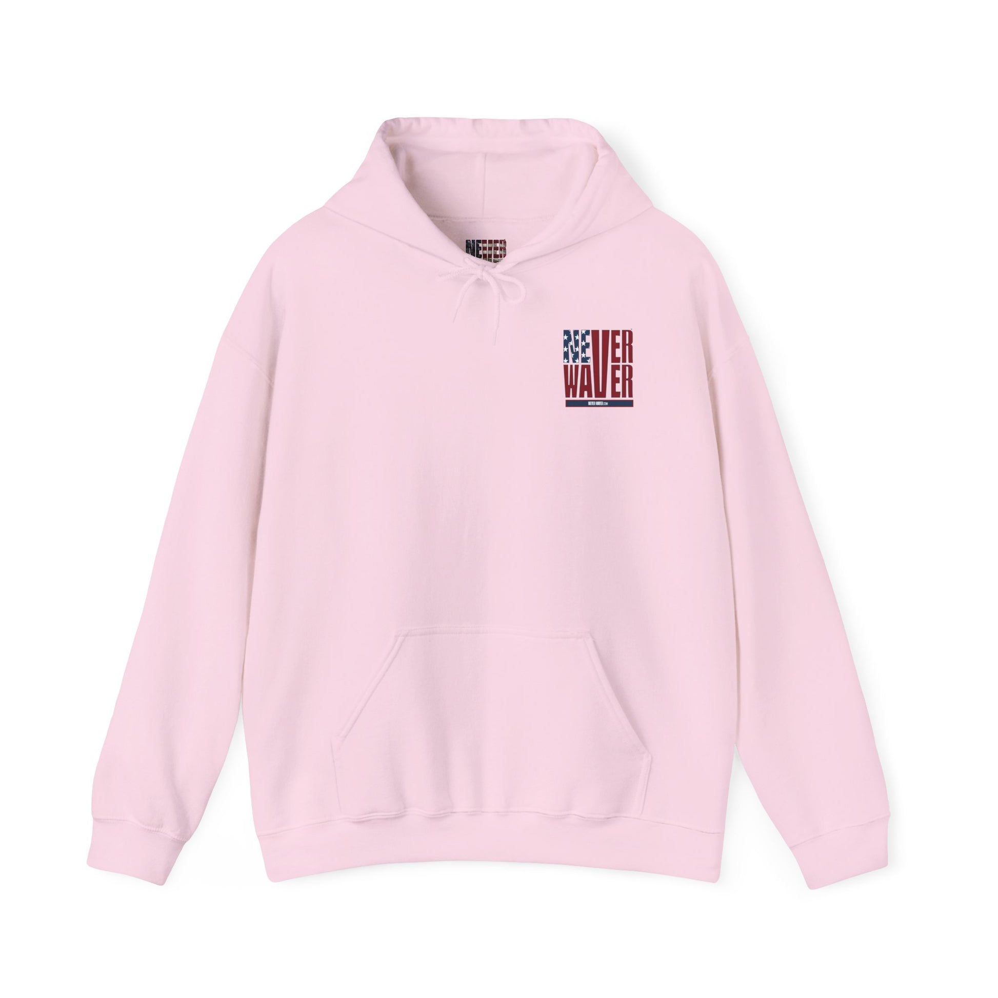 Patriotic Unisex Heavy Blend™ Hoodie - 'Never Waver Like This Mom' - Never Waver