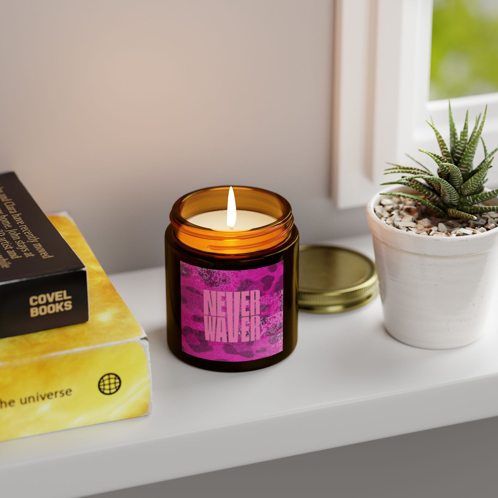 Never Waver Wild Vibes Scented Candles, Coconut Apricot Wax, Eco-Friendly Aromatherapy, Unique Home Decor, Gift for Her, Relaxation Gift - Never Waver