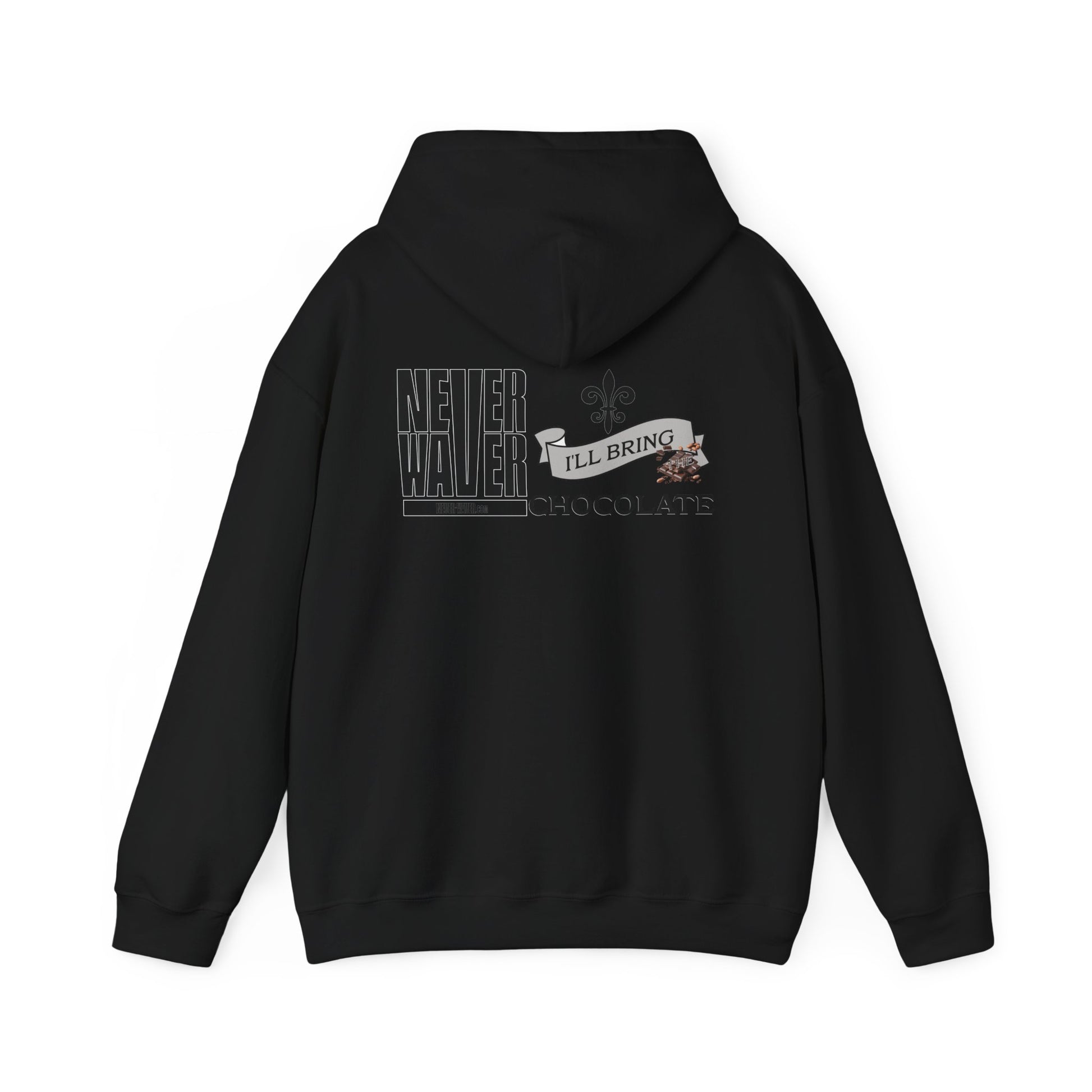 Unisex Heavy Blend™ Hooded Sweatshirt - "Never Waver I'll Bring The Chocolate" Inspirational Hoodie - Never Waver