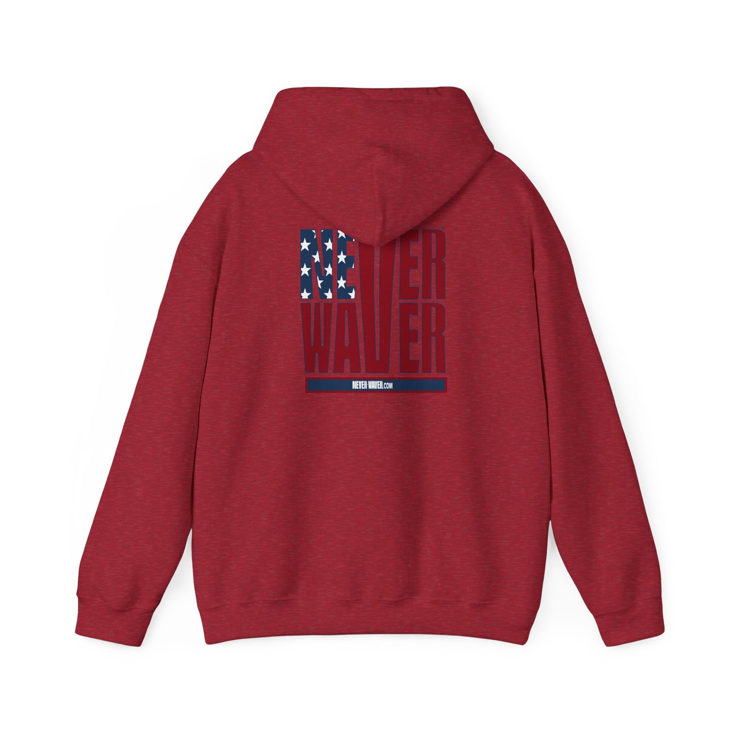 Patriotic Unisex Heavy Blend Hoodie - Never Waver Design - Never Waver